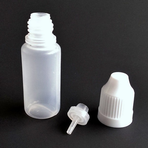 10ml Dropper Bottle LDPE-Slender Dropper-White Cap-Case