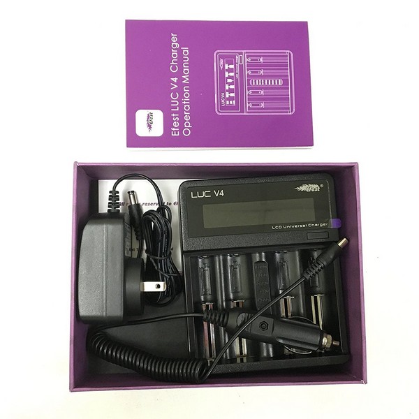 4-Slot Universal 3.7v Li-Ion Battery Charger - LUC V4 Digital
