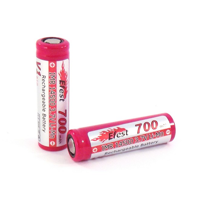 IMR 14500 700mah Battery - Flat Top