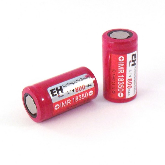 IMR 18350 800mah EH Battery - Flat Top
