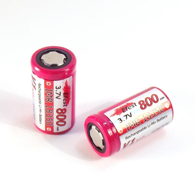 IMR 18350 800mah Efest Battery - Flat Top