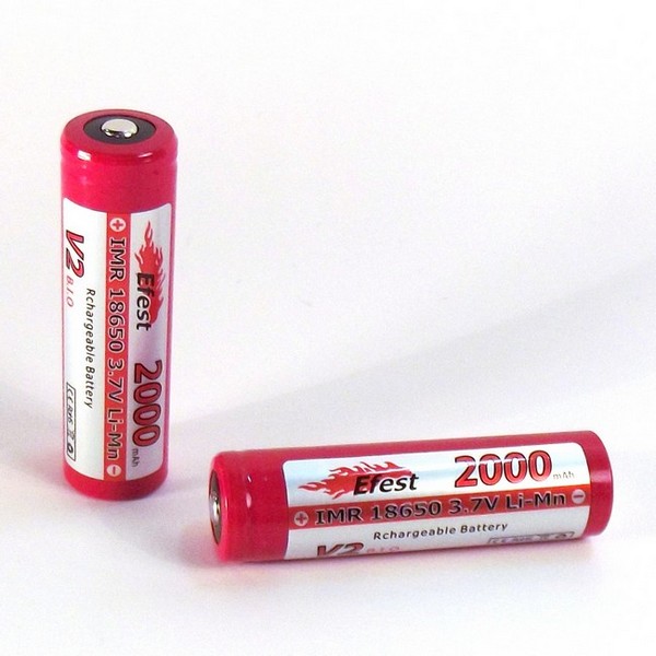 IMR 18650 2000mah Efest Battery - Button Top