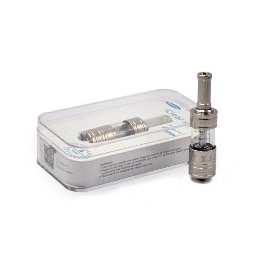 iClear X.1 Pyrex Bottom Dual Coil 3.0ml Tank - Clear