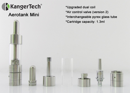 Kanger AeroTank MINI Set 1.5ohm Tank - Clear Pyrex
