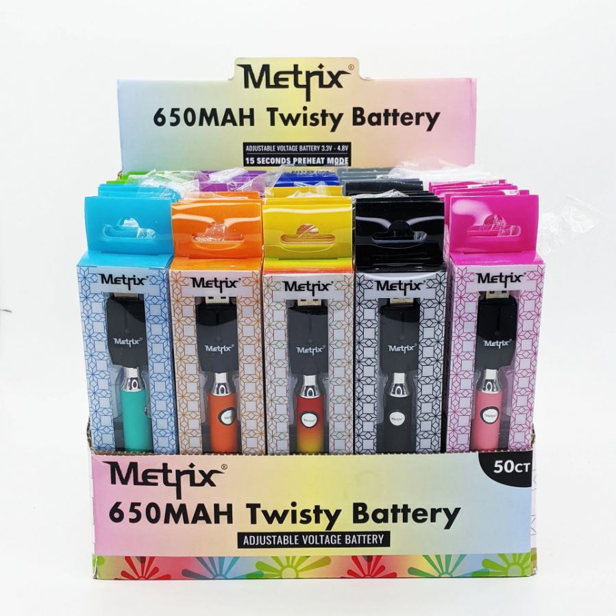 Metrix Spinner / Twist Battery 650mah - Various Colors