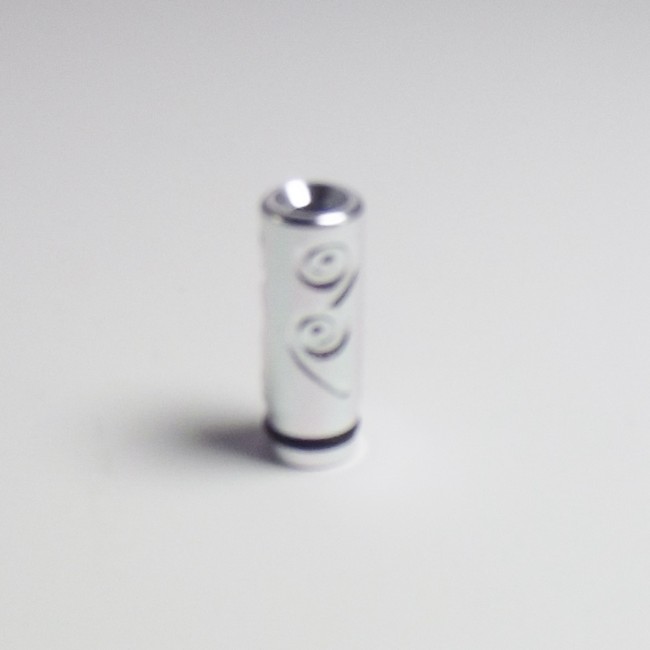 Anodized Rice Tube Aluminum 510 Drip Tip - Silver