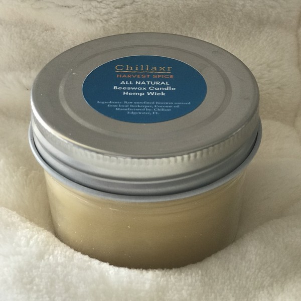 All Natural Beeswax Candle - 4oz Harvest Spice